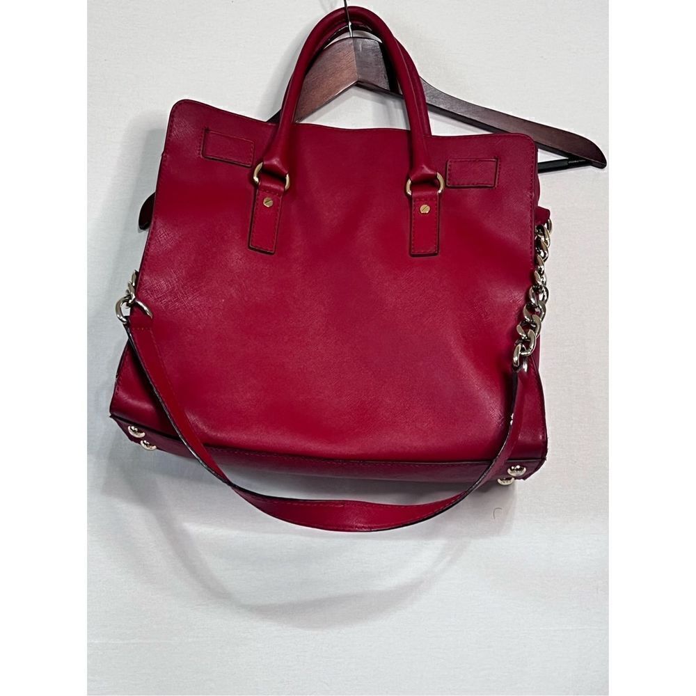 Michael Kors lipstick red and gold oversized purse - Picture 2 of 10